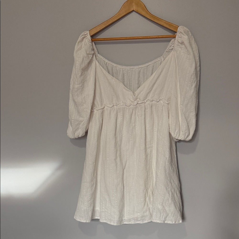 WHITE BABYDOLL DRESS